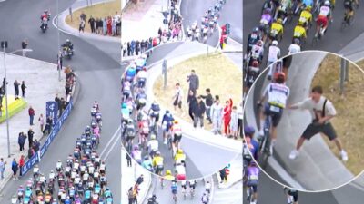 Giro d'Italia a Napoli, tifoso tenta di far cadere ciclisti