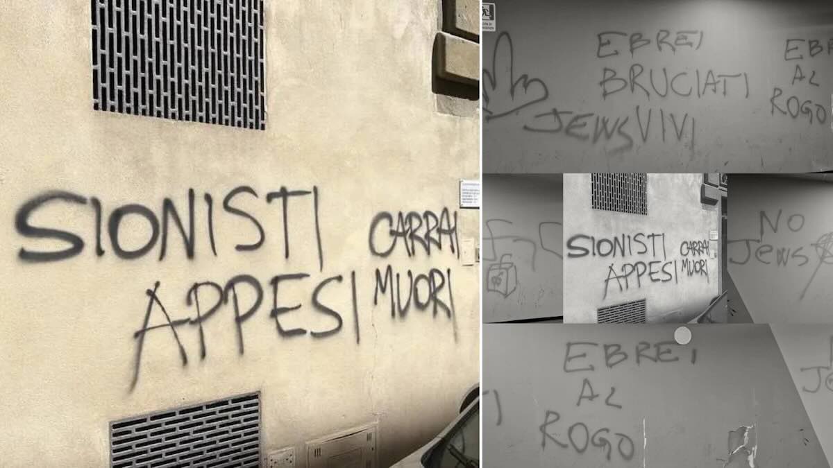 scritte antisemite firenze
