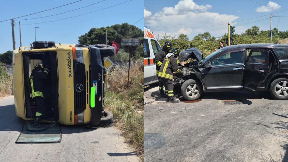 Auto contro scuolabus Mazzara del Vallo
