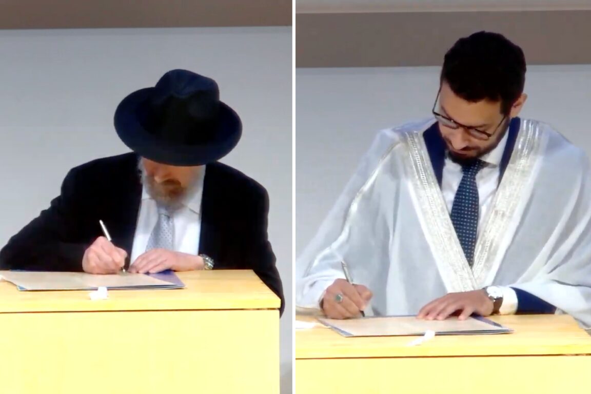 cerimonia di firma patto comune interreligioso cei 
