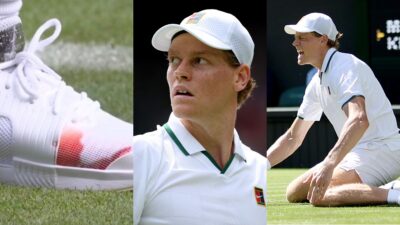 Sinner esordio wimbledon scarpa sangue