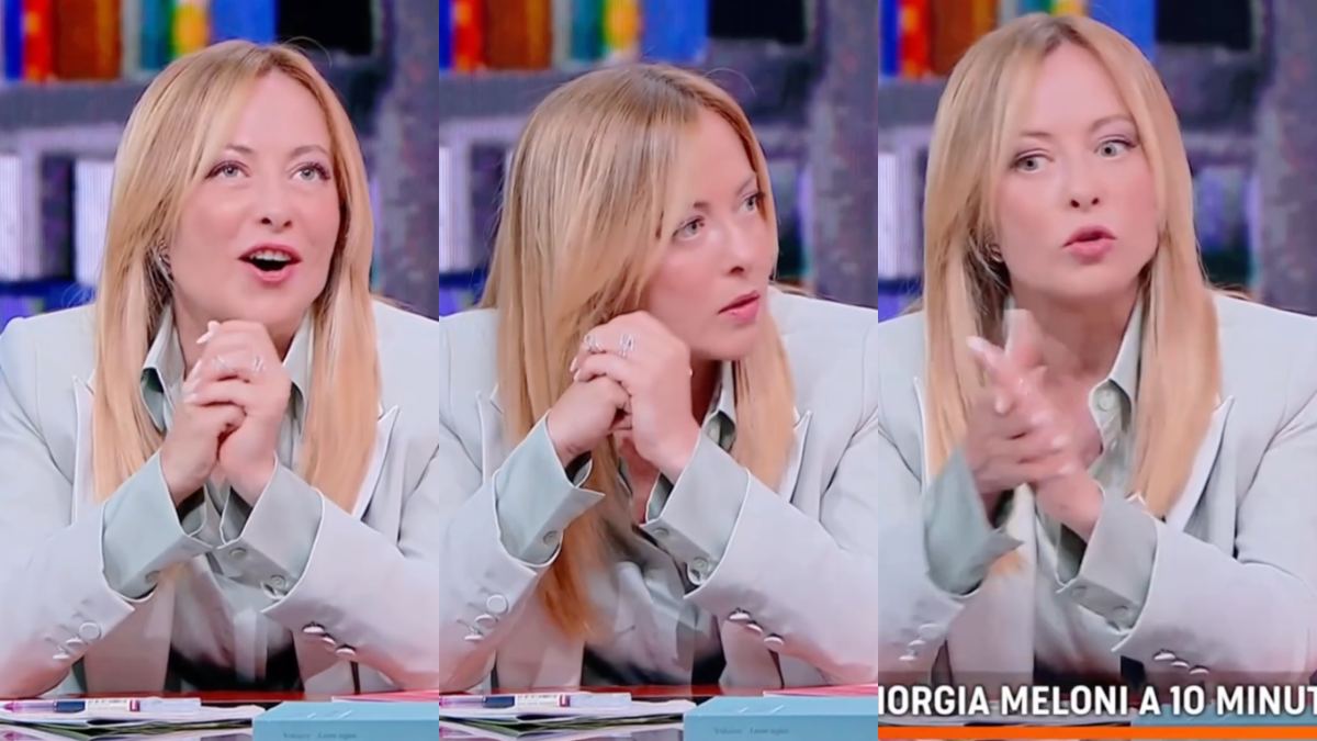 Giorgia Meloni da Nicola Porro