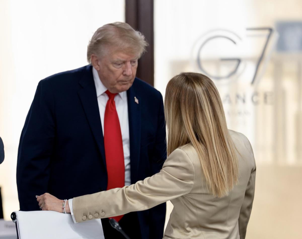 trump meloni g7