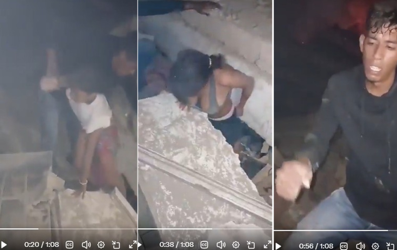 venezuela terremoto bambini salvati