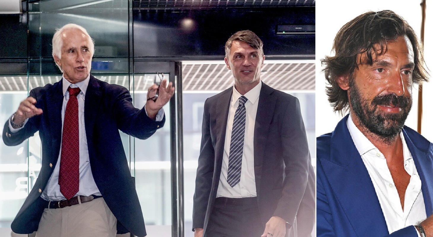 giovanni malagò paolo maldini andrea pirlo