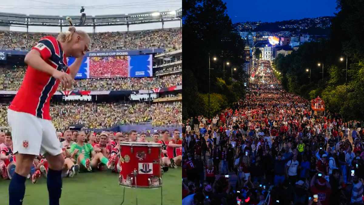Haaland festa dopo eliminazione del Brasile e festa a Oslo
