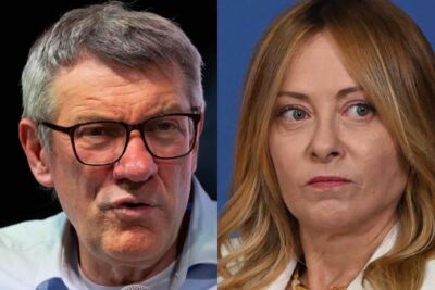 Maurizio Landini e Giorgia Meloni