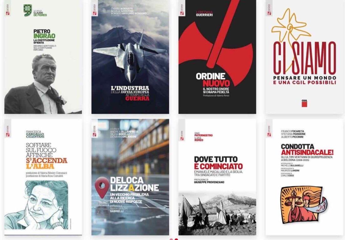 Alcuni libri in catalogo di Futura per la Cgil
