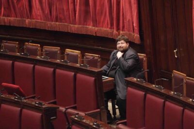 Mario Adinolfi in Parlamento
