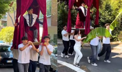maturità studente baldacchino
