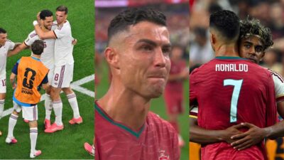 Cristiano Ronaldo lacrime Yamal abbraccio