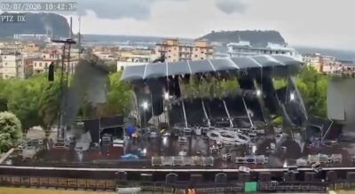 palco crollato bagnoli