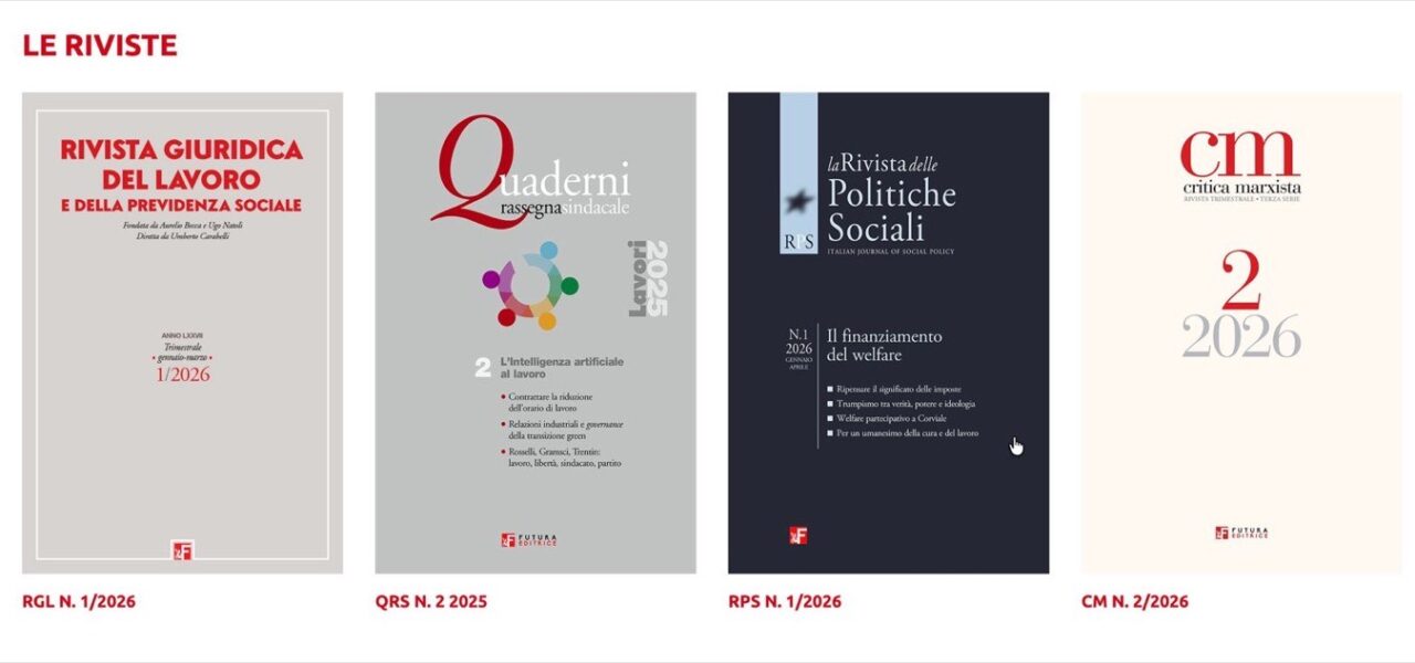 Le riviste di Futura pubblicate dalla Cgil