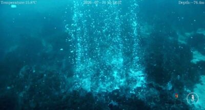 Emissioni dal cratere trovato a panarea