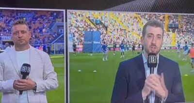 Vescini inviato DAZN gaffe diretta