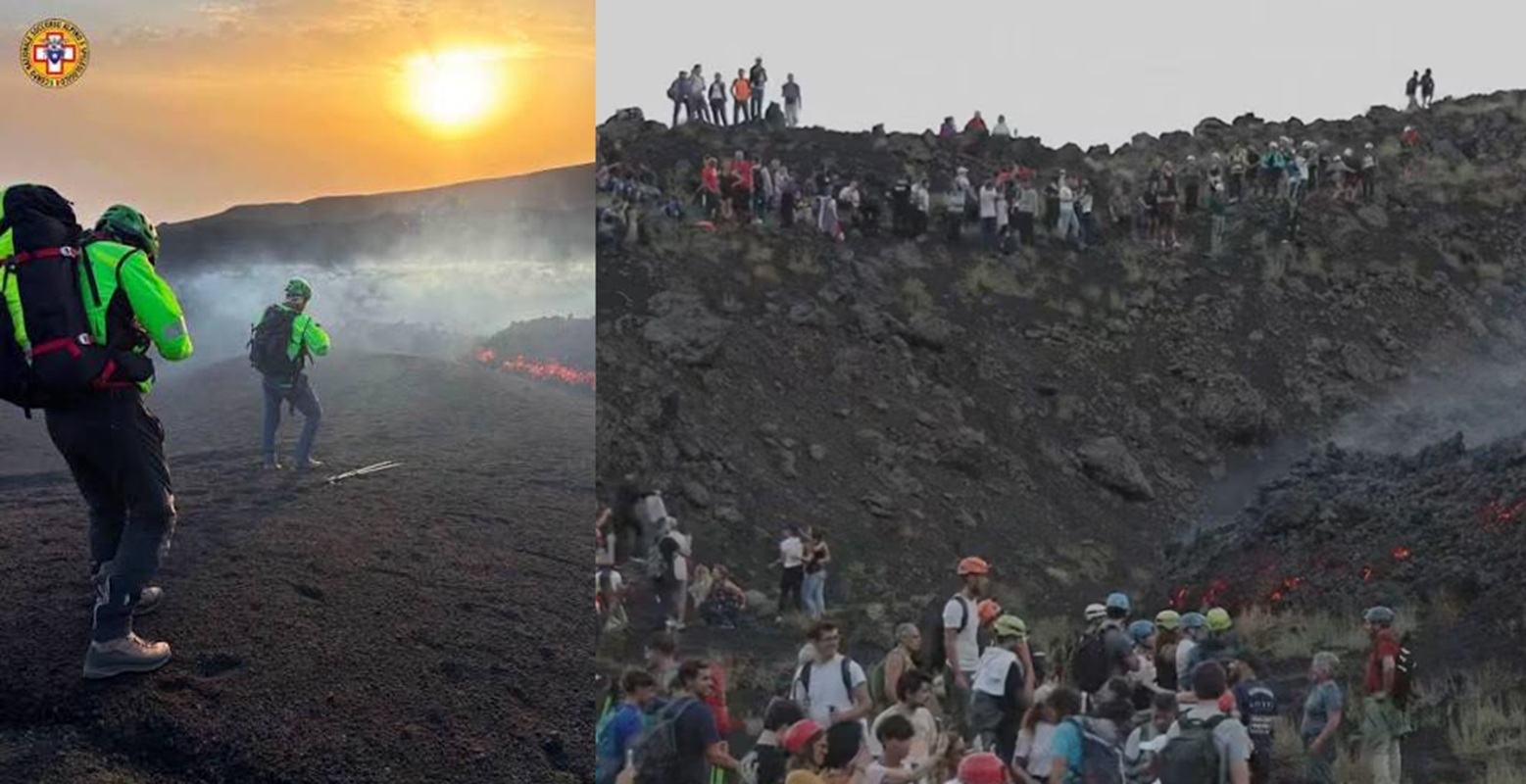 etna escursionista fulmine