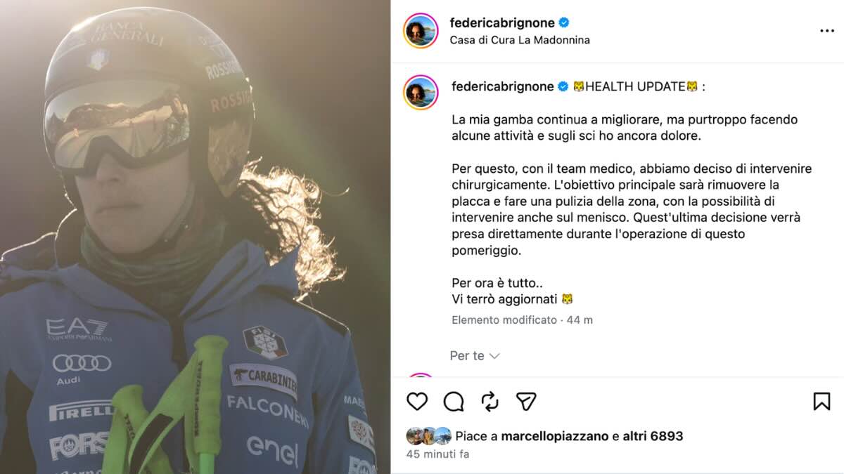 federica brignone intervento