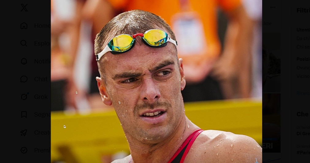 Immagine collegata al feed originale: Parigi, Gregorio Paltrinieri vince il bronzo nella 5 km di nuoto