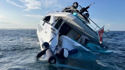 yacht angiola porto cervo affondato