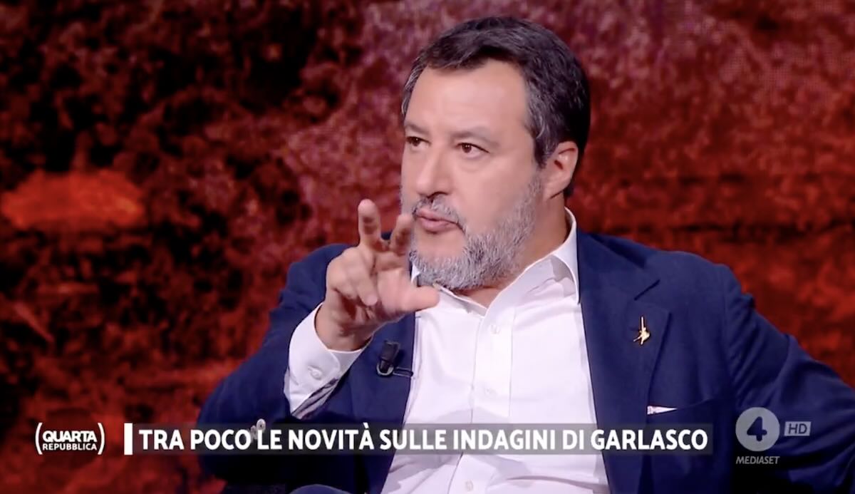 Salvini Rete 4 Garlasco