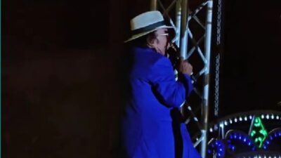 albano carrisi si arrampica