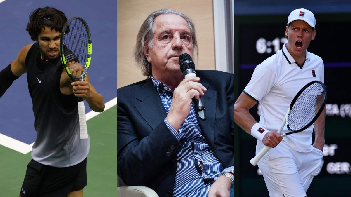 Carlos Alcaraz, Paolo Bertolucci, Jannik Sinner