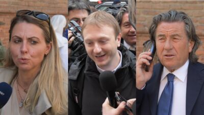 Alberto Stasi e gli avvocati Bocellari e De Rensis