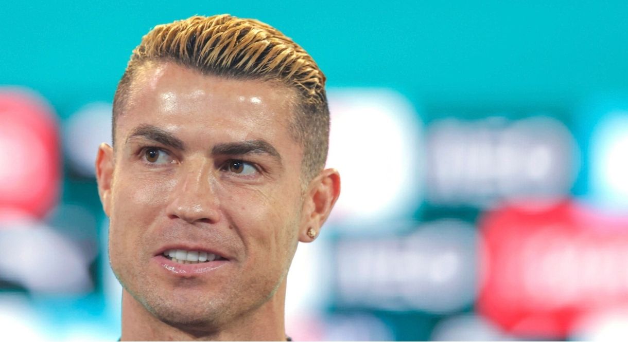 Cristiano Ronaldo durante la conferenza stampa in vista dell'esordio in Nations League con il Portogallo