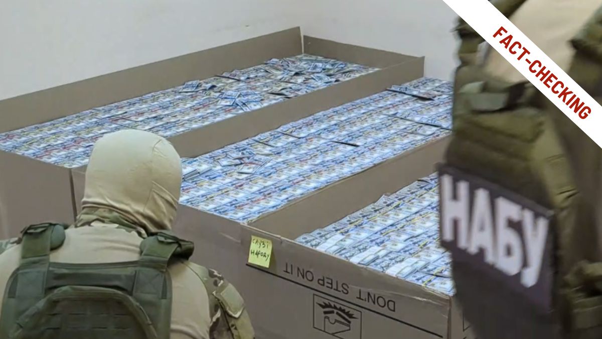 Fermo immagine del video generato con intelligenza artificiale che mostra presunte scatole di banconote