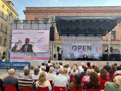 Il ministro Giancarlo Giorgetti al Festival di Open 2026