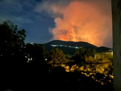 incendio in penisola sorrentina