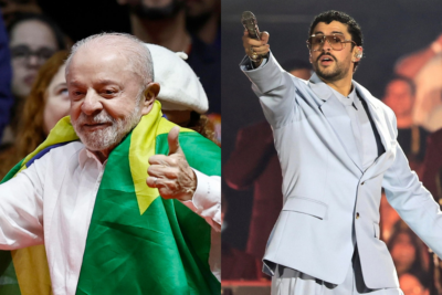 Il presidente del Brasile Lula e il cantante Bad Bunny