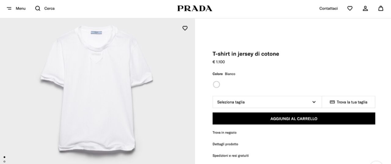La maglia bianca di Prada che 