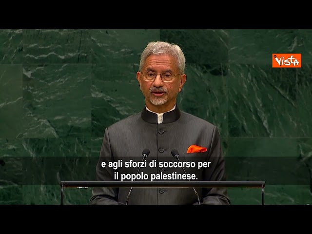 Jaishankar (India): Per la pace in Medio Oriente serve la soluzione a due Stati – Il video