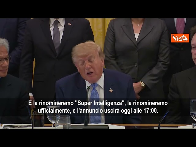 Trump incontra leader delle Big Tech: Rinominiamo intelligenza artificiale in super intelligenza – Il video