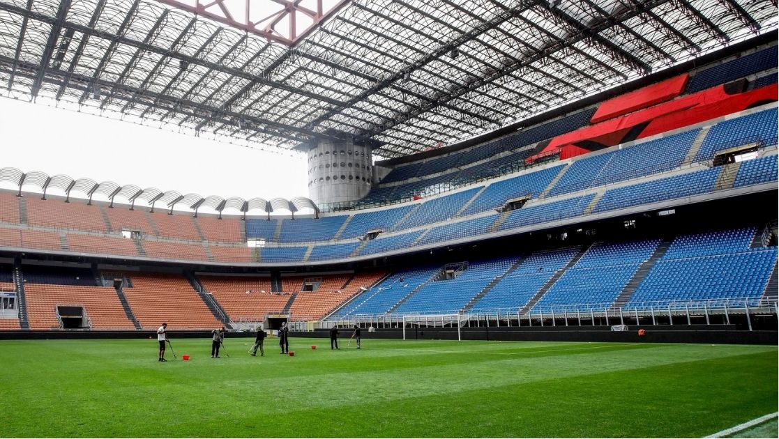 L'interno dello Stadio San Siro o Giuseppe Meazza