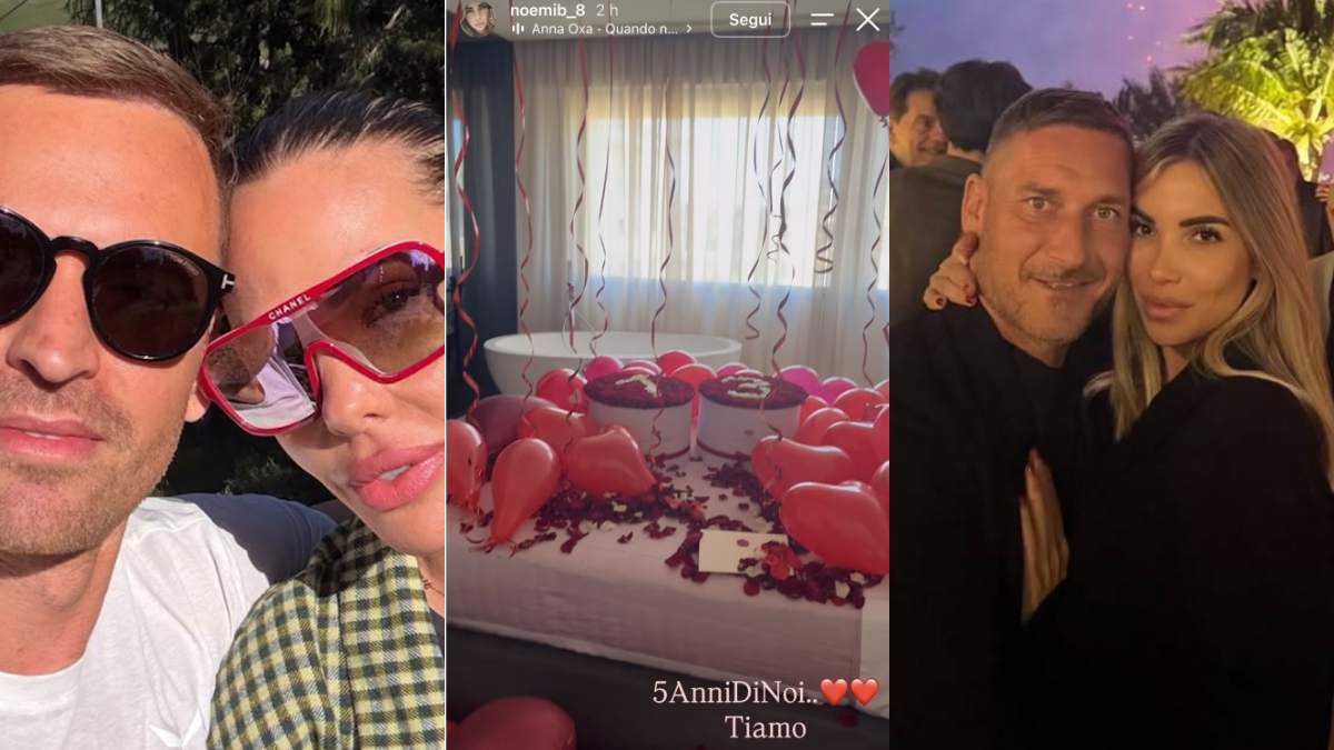 totti noemi bocchi anniversario