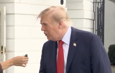 Trump risponde a una giornalista di MS Now