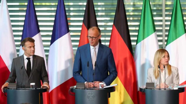 Meloni Merz Macron