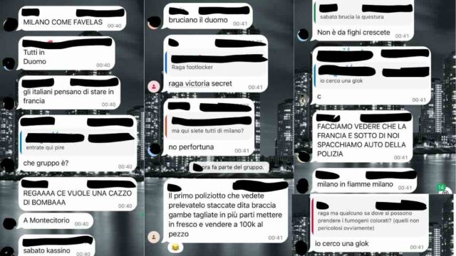 gruppo whatsapp protesta milano