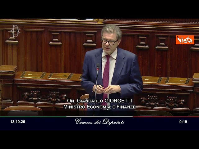 Dpfp 2026, Giorgetti: Con scostamento bilancio dare sostegno a famiglie e imprese – Il video