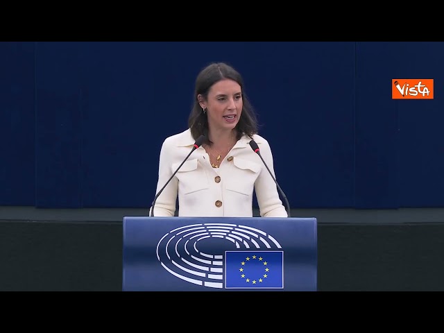 Eurodeputata spagnola Montero a Strasburgo: Vi indignate per cassonetti bruciati, problema siete voi – Il video