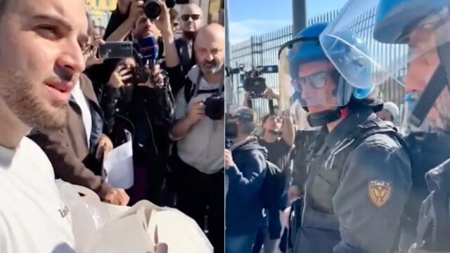 Sfogliatelle a polizia a Napoli