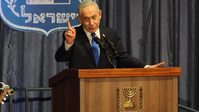 epa13304460 Israeli Prime Minister Benjamin Netanyahu speaks during a ceremony marking the opening of Colombia's new embassy in Jerusalem, at the Ministry of Foreign Affairs in Jerusalem, Israel, 14 October 2026. Colombia officially inaugurated its new embassy in Jerusalem, a move that follows the restoration of diplomatic relations between the two countries in August 2026, after Colombia severed ties with Israel in May 2024 under its previous government.  EPA/ABIR SULTAN