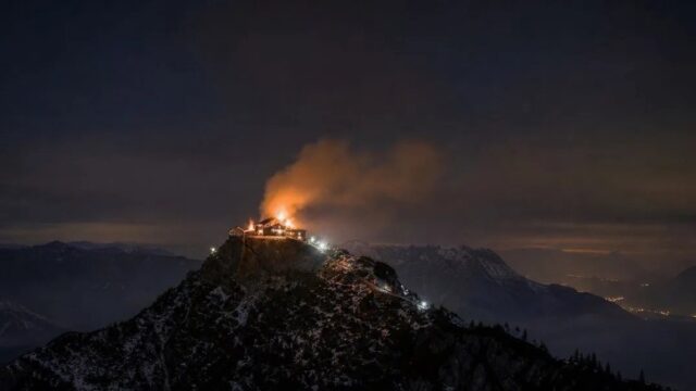Nido dell'Aquila di Adolf Hitler incendio